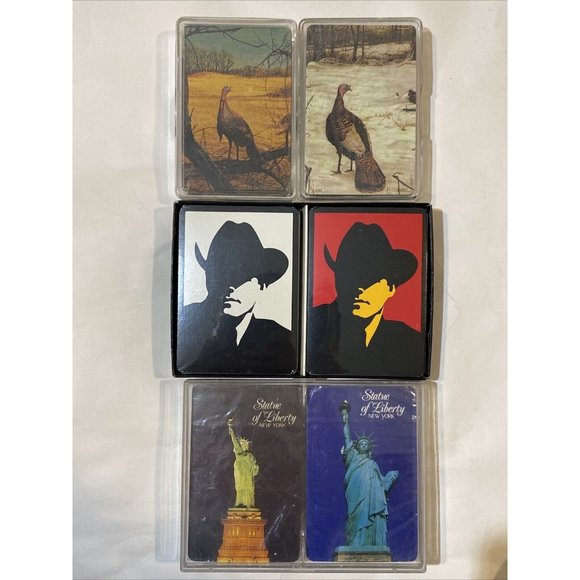 6x VTG Playing Cards Lot Statue of Liberty Marlboro Wild Turkey - Picture 2 of 3